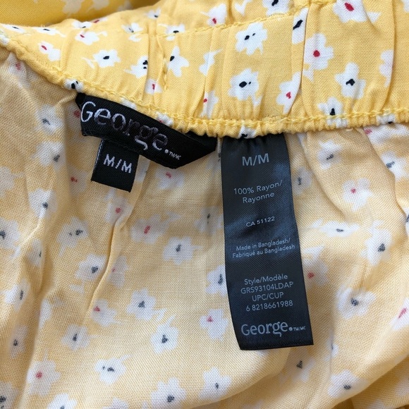 🎄George yellow casual skirt  SZ M floral print NWOT - Picture 10 of 10